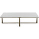 Cowell 64 X 38 inch White / Antique Brass Coffee Table